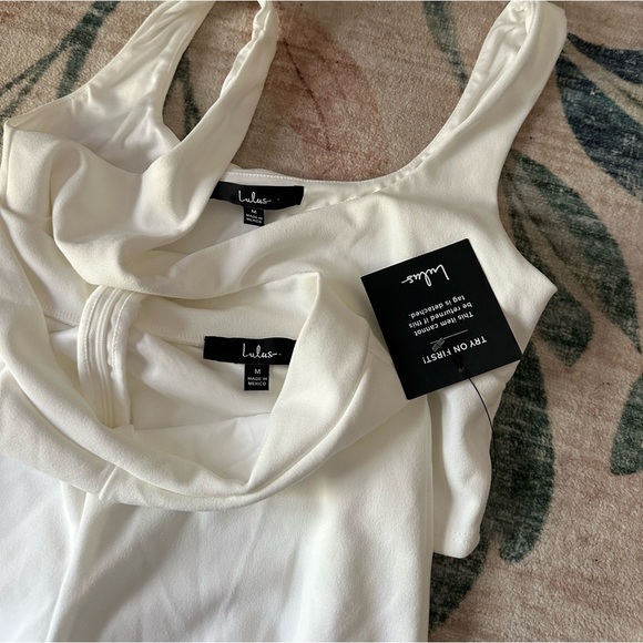 LULU’S Only Tonight Ivory Two-Piece Wide Leg Jumpsuit - Picture 6 of 6